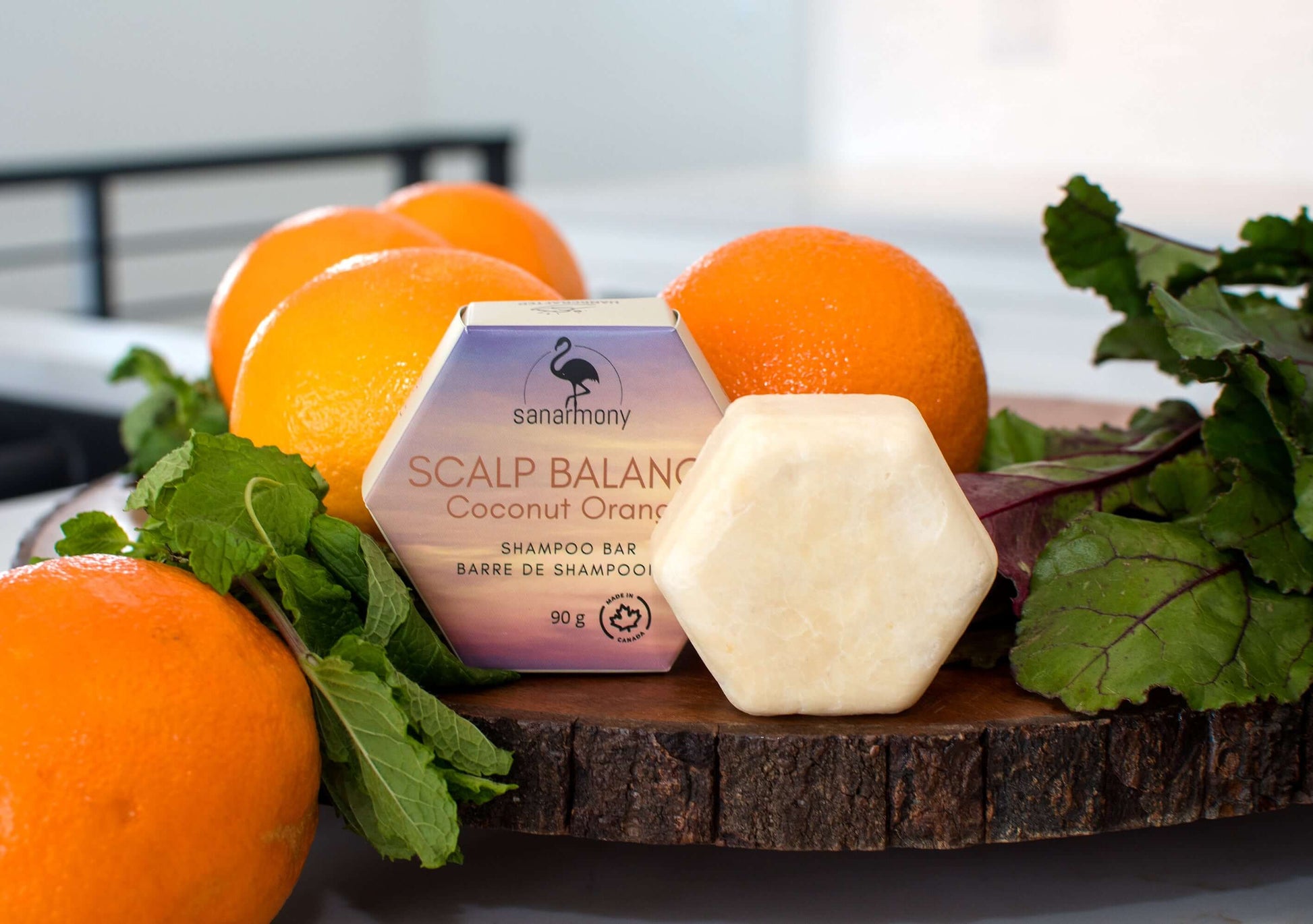 SCALP BALANCE SHAMPOO BAR: Coconut & Orange Boost hair growth & achieve smooth, voluminous locks with our natural Coconut & Orange Shampoo Bar. Zero sulphates or parabens, just pure freshness.